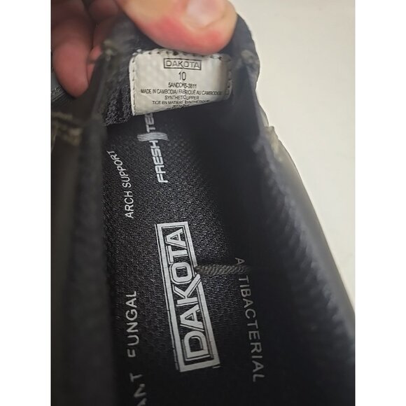 DAKOTA Men's 3811 Steel Toe Steel Plate Slip-On Shoes Black/Gray 10M - Picture 4 of 8